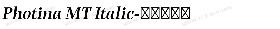 Photina MT Italic字体转换